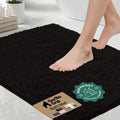 GORILLA GRIP Bath Rug Mat, Thick Soft Absorbent Chenille, Quick Dry Microfiber Mats, Rubber Backing, Machine Washable Shower Floor Rugs, Bathroom Bathmat Home Decor Accessories, 24x17 Grey