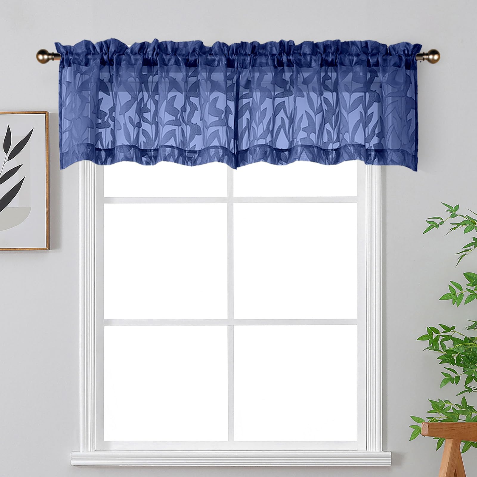 OWENIE Leyna 2 Panels Sage Green Sheer Curtains 63 Inch Length for Bedroom, Soft Lightweight Jacquard Clip Window Curtain for Living Room, Double Rod Pockets Textured Drapes, Each 40Wx63L Inches