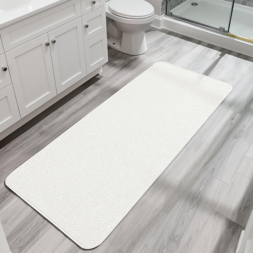 Bath Mat,Ultra Thin Bathroom Rugs,Rubber Bath Mats for Bathroom,No Slip Bath Rugs,Quick Dry,Machine Washable,Low Pile,Absorbent,Shower Outside,Sink,Home Decor Accessories.Grey,1'5"x2'3"(17x27Inch)