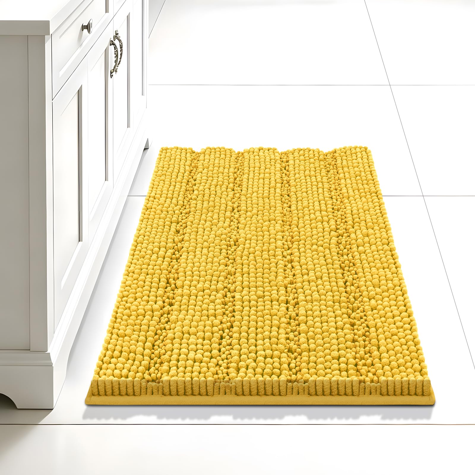 Bcoimo Bathroom Rugs 24x17, Bath Mats for Bathroom Non Slip with Rubber Backing,High Absorbent Microfiber Bath Rugs Quick Drying, Machine Washable, Durable Decor