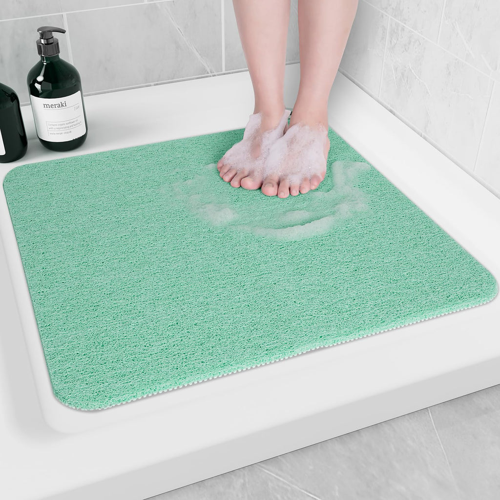 Hargiis Non Slip Bathtub Mat, Foot Scrubber Anti Slip Fast Drying Shower Mat for Tub, Floor,Bathroom, Home, Kitchen, Hotel, Beige, 24x16 Inches