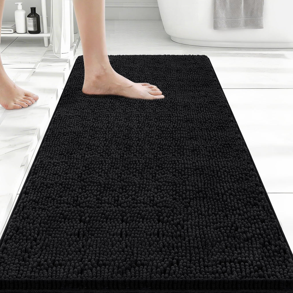 Bcoimo Bathroom Rugs 24x17, Bath Mats for Bathroom Non Slip with Rubber Backing,High Absorbent Microfiber Bath Rugs Quick Drying, Machine Washable, Durable Decor