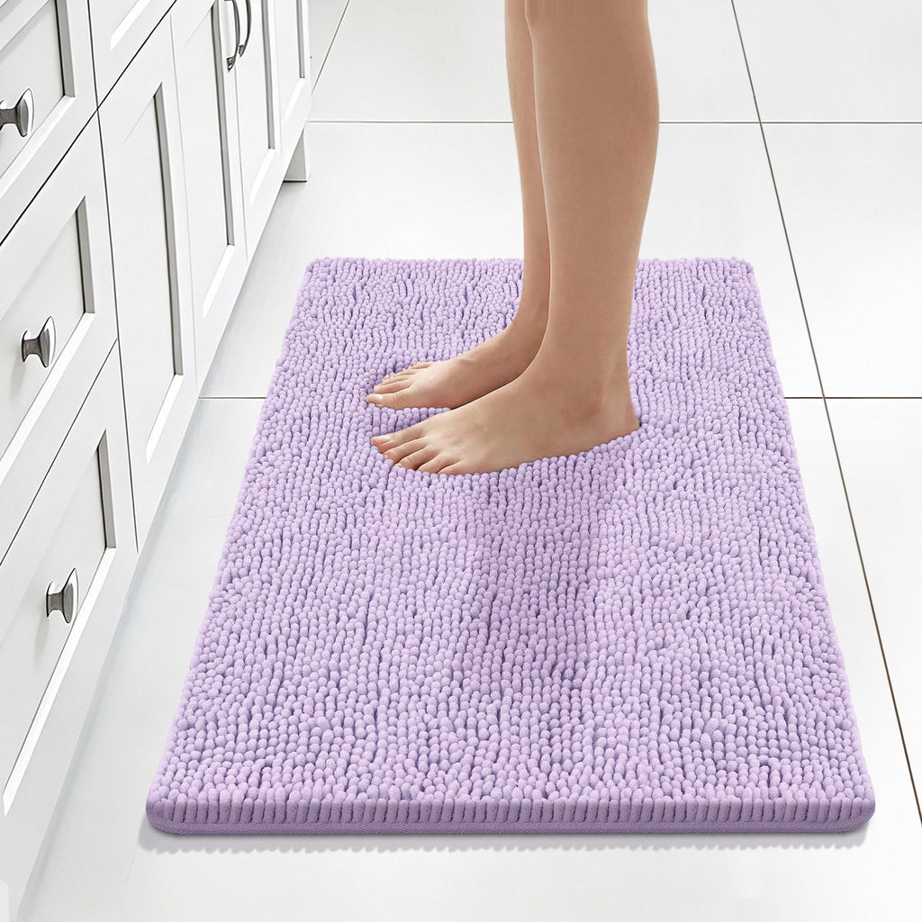 Bcoimo Bathroom Rugs 24x17, Bath Mats for Bathroom Non Slip with Rubber Backing,High Absorbent Microfiber Bath Rugs Quick Drying, Machine Washable, Durable Decor