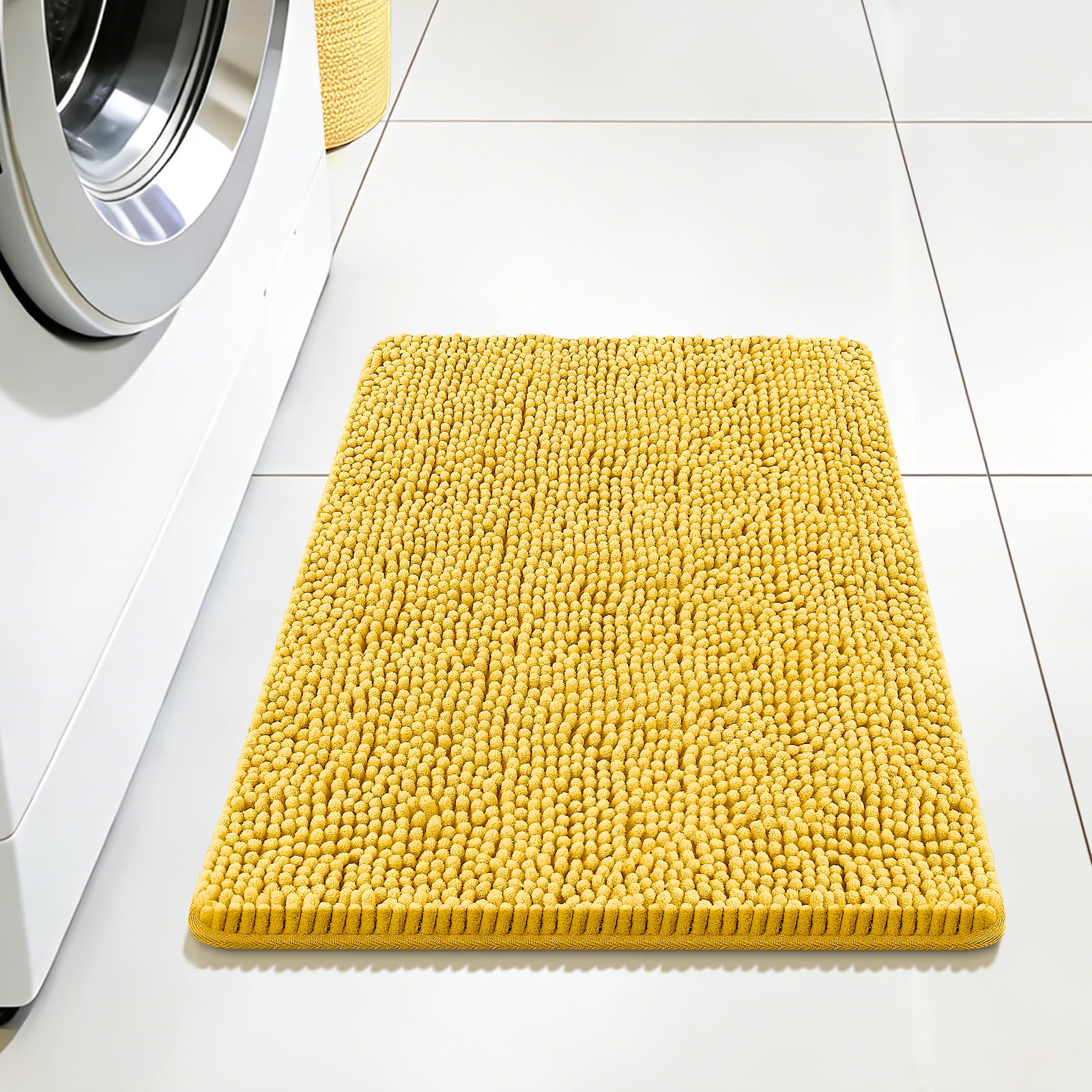 Bcoimo Bathroom Rugs 24x17, Bath Mats for Bathroom Non Slip with Rubber Backing,High Absorbent Microfiber Bath Rugs Quick Drying, Machine Washable, Durable Decor