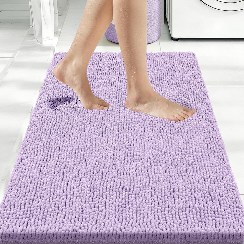 Bcoimo Bathroom Rugs 24x17, Bath Mats for Bathroom Non Slip with Rubber Backing,High Absorbent Microfiber Bath Rugs Quick Drying, Machine Washable, Durable Decor