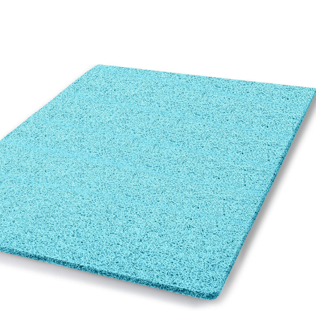 godehone Shower Mats Non Slip Without Suction Cups, PVC Loofah Bathroom Mats, Loofah Mats for Shower and Bathroom, Quick Drying, 15.7× 36 Inch, Grey