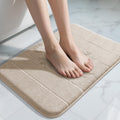 Yimobra Memory Foam Bath Mat, Super Soft Absorbent Bathroom Rug Non Slip, Quick Dry, Machine Washable Floor Carpet for Tub Shower, Home Decor Accessories, 24x17, Grey