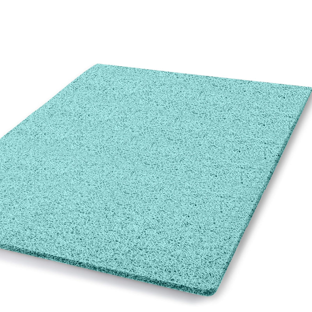 godehone Shower Mats Non Slip Without Suction Cups, PVC Loofah Bathroom Mats, Loofah Mats for Shower and Bathroom, Quick Drying, 15.7× 36 Inch, Grey