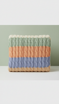 Cotton-acrylic knitted leisure blanket