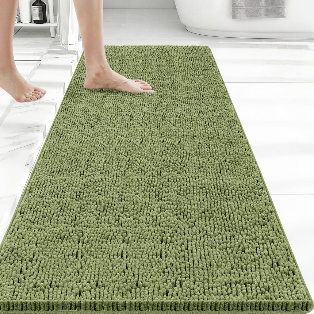 Bcoimo Bathroom Rugs 24x17, Bath Mats for Bathroom Non Slip with Rubber Backing,High Absorbent Microfiber Bath Rugs Quick Drying, Machine Washable, Durable Decor