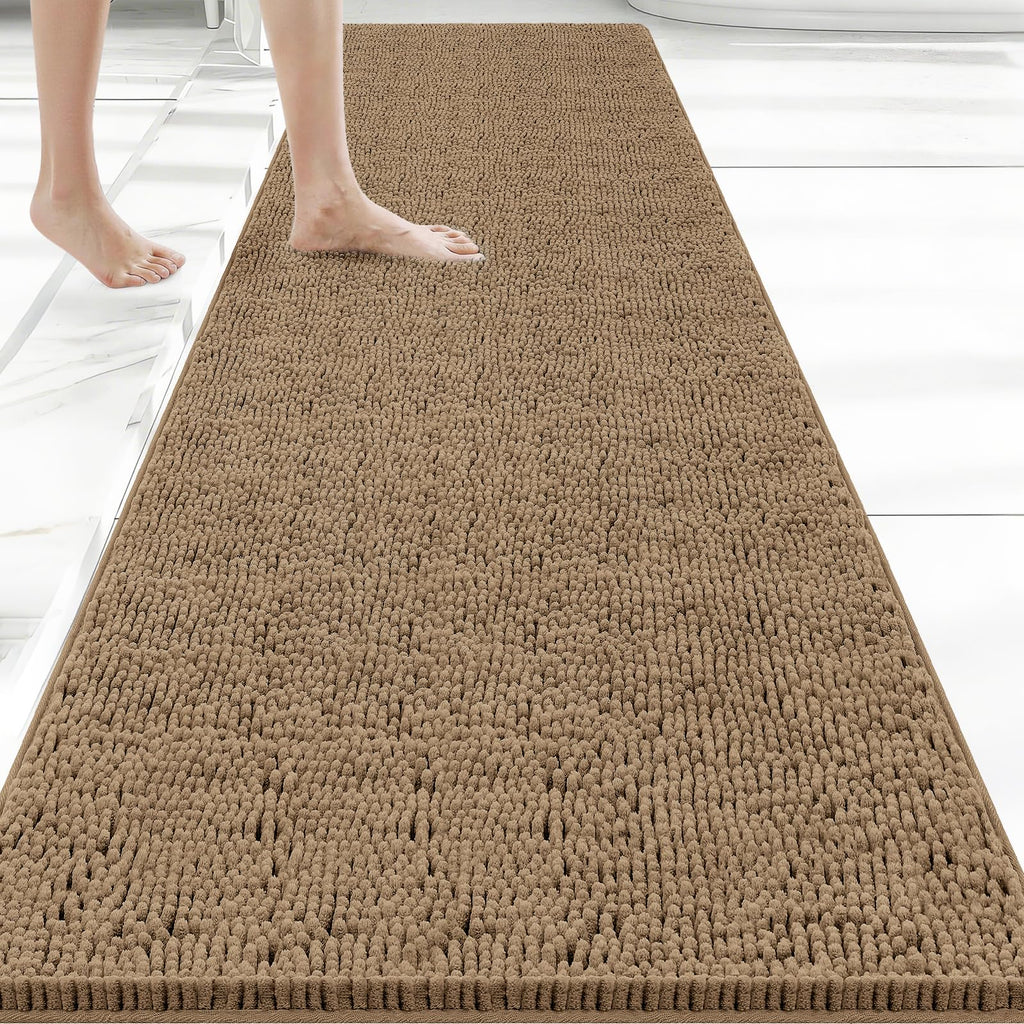 Bcoimo Bathroom Rugs 24x17, Bath Mats for Bathroom Non Slip with Rubber Backing,High Absorbent Microfiber Bath Rugs Quick Drying, Machine Washable, Durable Decor