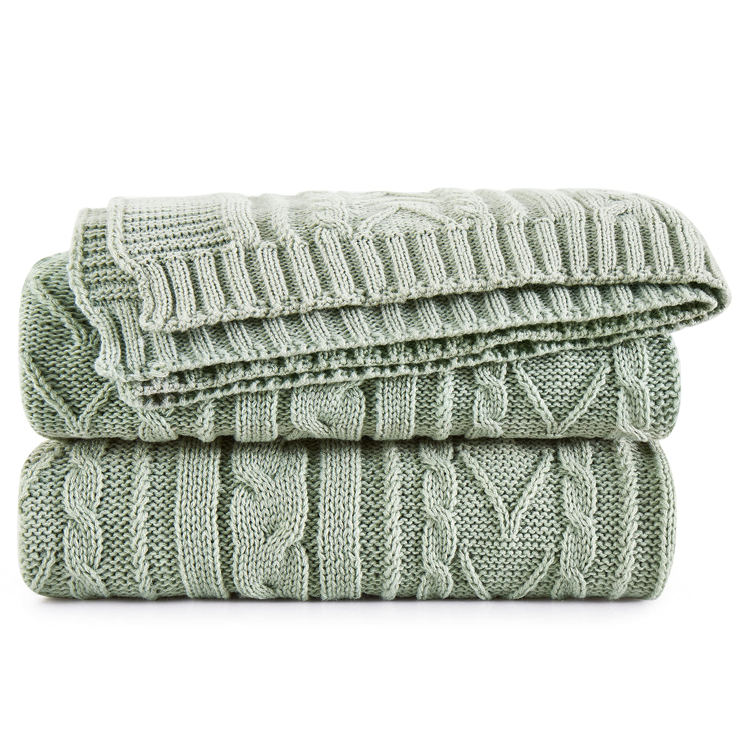 Aormenzy Navy Blue Cable Knit Throw Blanket Queen Size for Bed Couch Sofa, Super Soft Cozy Knitted Blanket 90" x 90" Bed Blankets Full Size