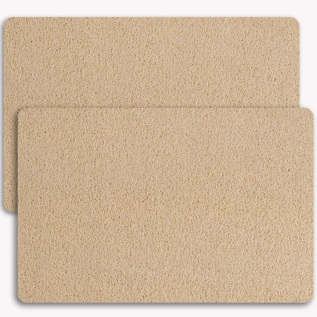 Hargiis Non Slip Bathtub Mat, Foot Scrubber Anti Slip Fast Drying Shower Mat for Tub, Floor,Bathroom, Home, Kitchen, Hotel, Beige, 24x16 Inches