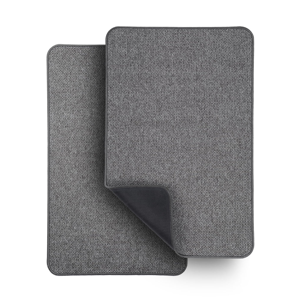 Bath Mat,Ultra Thin Bathroom Rugs,Rubber Bath Mats for Bathroom,No Slip Bath Rugs,Quick Dry,Machine Washable,Low Pile,Absorbent,Shower Outside,Sink,Home Decor Accessories.Grey,1'5"x2'3"(17x27Inch)