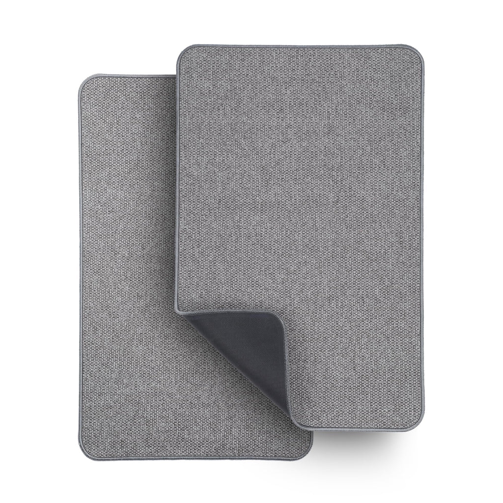 Bath Mat,Ultra Thin Bathroom Rugs,Rubber Bath Mats for Bathroom,No Slip Bath Rugs,Quick Dry,Machine Washable,Low Pile,Absorbent,Shower Outside,Sink,Home Decor Accessories.Grey,1'5"x2'3"(17x27Inch)