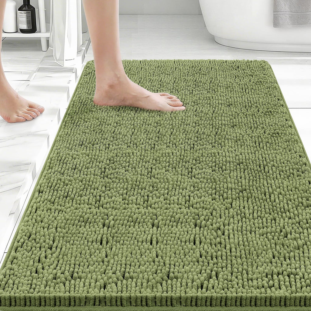 Bcoimo Bathroom Rugs 24x17, Bath Mats for Bathroom Non Slip with Rubber Backing,High Absorbent Microfiber Bath Rugs Quick Drying, Machine Washable, Durable Decor