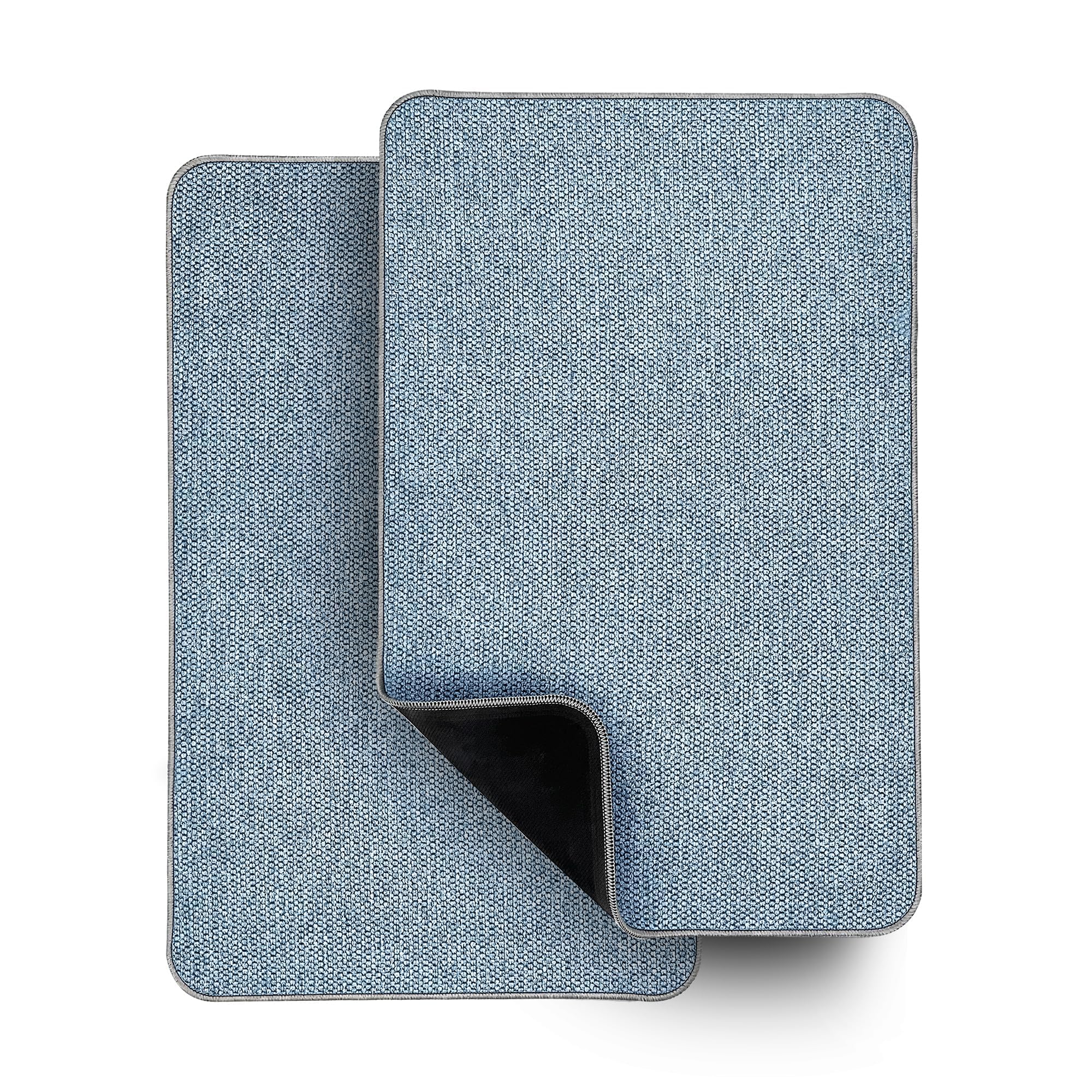 Bath Mat,Ultra Thin Bathroom Rugs,Rubber Bath Mats for Bathroom,No Slip Bath Rugs,Quick Dry,Machine Washable,Low Pile,Absorbent,Shower Outside,Sink,Home Decor Accessories.Grey,1'5"x2'3"(17x27Inch)