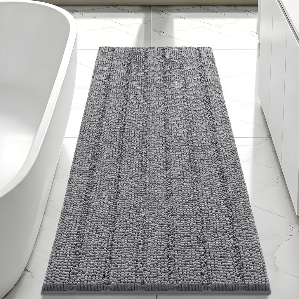 Bcoimo Bathroom Rugs 24x17, Bath Mats for Bathroom Non Slip with Rubber Backing,High Absorbent Microfiber Bath Rugs Quick Drying, Machine Washable, Durable Decor