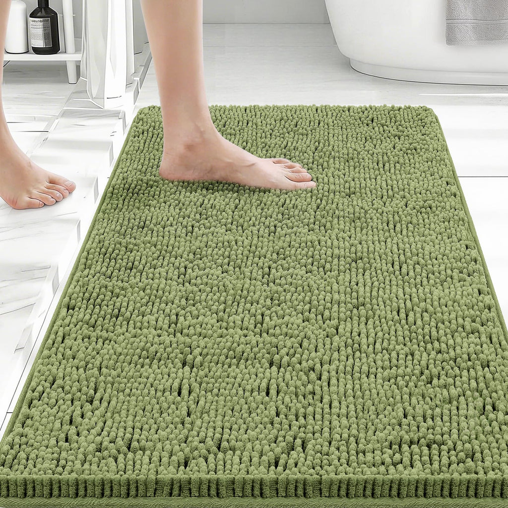 Bcoimo Bathroom Rugs 24x17, Bath Mats for Bathroom Non Slip with Rubber Backing,High Absorbent Microfiber Bath Rugs Quick Drying, Machine Washable, Durable Decor